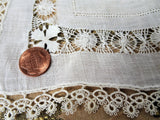 AMAZING Antique DrawnThread Lace Hankie BRIDAL WEDDING Handkerchief Hanky,Tatted Lace,Beautiful workmanship  Bridal Wedding Something Old