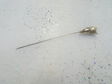 LOVELY Short Hat Pin, Lustrous Faux Pearl, Gold Tone Metal Hatpin, Beautiful Design, Mid Century Hat Pin,Collectible Vintage Hatpins