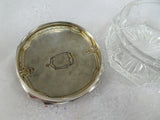 GORGEOUS Antique Dresser Jar,Sterling Silver,Enamel Top,Cut Glass,Vanity Dresser Cosmetic Jar,Beyond FABULOUS Decorative Boudoir Collectible