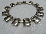 VINTAGE Dramatic Chrome Necklace, Art Deco, Modernist, Machine Age, Industrial Design, Stunning Design,Collectible Jewelry