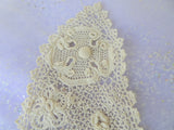 BEAUTIFUL Antique Collar,Hand Crochet IRISH Lace, Highly Detailed Victorian Needle Work,Irish Crochet Needle Lace,Collectible Antique Lace