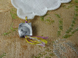 BEAUTIFUL Madeira Hanky,Exquisite Embroidery, Bridal Handkerchief, Monogram P Hankie, Original Metal Tag,Collectible Vintage Hankies