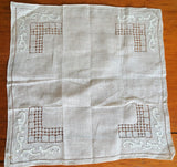 BEAUTIFUL Antique Hanky,Applique Hand Drawn Thread Work Lace Hankie,Lovely Wedding Bridal Hanky, Collectible Vintage Hankies