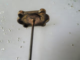 LOVELY Victorian Edwardian Hatpin, Gold Top Long Hat Pin, Engraved Monogram CMH,Collectible Antique Hatpins,Vanity Display