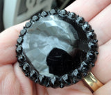 BEAUTIFUL Antique Hat Pin, French Jet Hatpin, Faceted Black Glass Hatpin, Edwardian Hat Pin,Victorian Hat Pin, Collectible Vintage Hat Pins