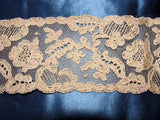 Breathtaking Antique FRENCH Netted Tulle LACE Circular Applique Flounce Roses Flowers Bridal Wedding Flapper Era Downton Abbey Gatsby