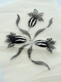 1920s Antique ART DECO Embroidered Organdy and Cotton Vintage Applique Perfect For Flapper Clothing,Hats, Downton Abbey Era