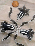 1920s Antique ART DECO Embroidered Organdy and Cotton Vintage Applique Perfect For Flapper Clothing,Hats, Downton Abbey Era