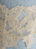 BREATHTAKING Antique French Lace Collar Tambour Embroidered ROSES Flowers Amazing Hand Work Great Gatsby Style Bridal Vintage Clothing