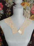 BEAUTIFUL Large Antique FRENCH LACE Collar,Tambour Embroidered,Wear Front or Back,Great Gatsby,Bridal Vintage Clothing,Collectible Lace