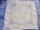 Breathtaking BRIDAL Antique Applique Hand Drawnthread Work Lace Hankie WEDDING HANDKERCHIEF Bridal Hanky