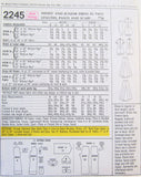 1960s UNIQUE Mod A Line Dress, Trousers and Scarf Pattern McCALLS 2245 Bust 32 Vintage Sewing Pattern FACTORY FOLDED
